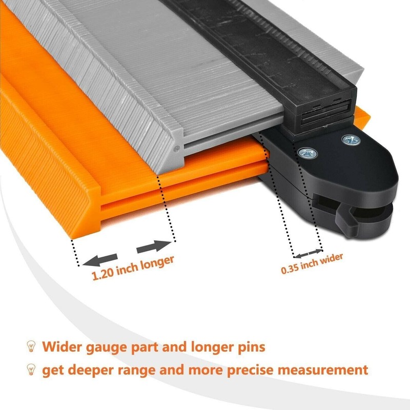 Lock Shape Profile Contour Gauge Plastic Woodworking Tool Duplicator Irregular gallery