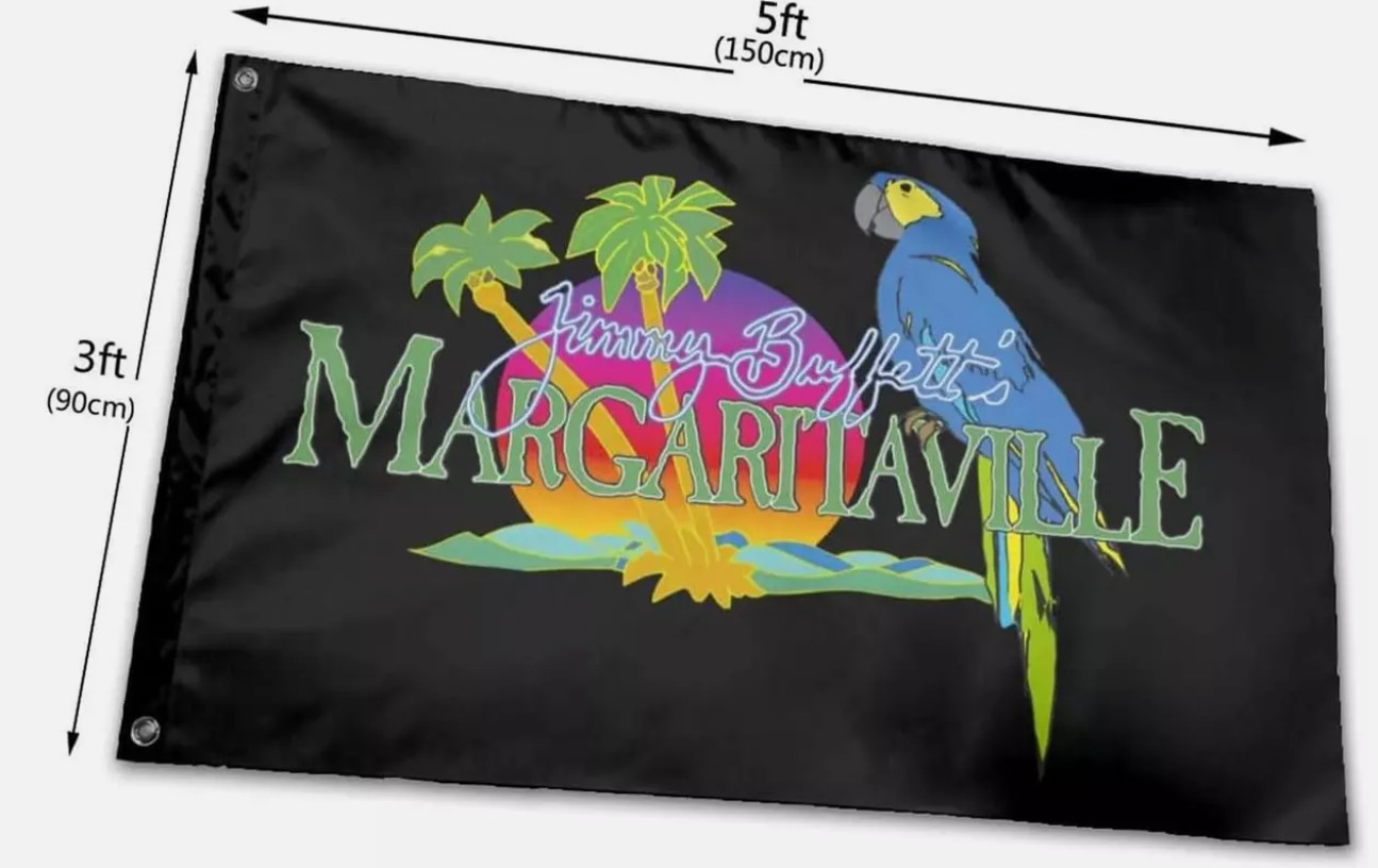 Margaritaville Jimmy Buffett Parrot Island Vacation 3x5 Flag gallery