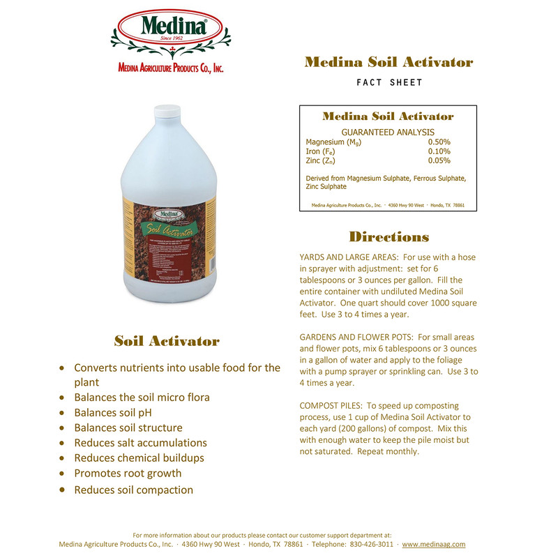 Liquid Soil Activator Promotes Root Growth Balances Soil 128 fl oz by Medina gallery