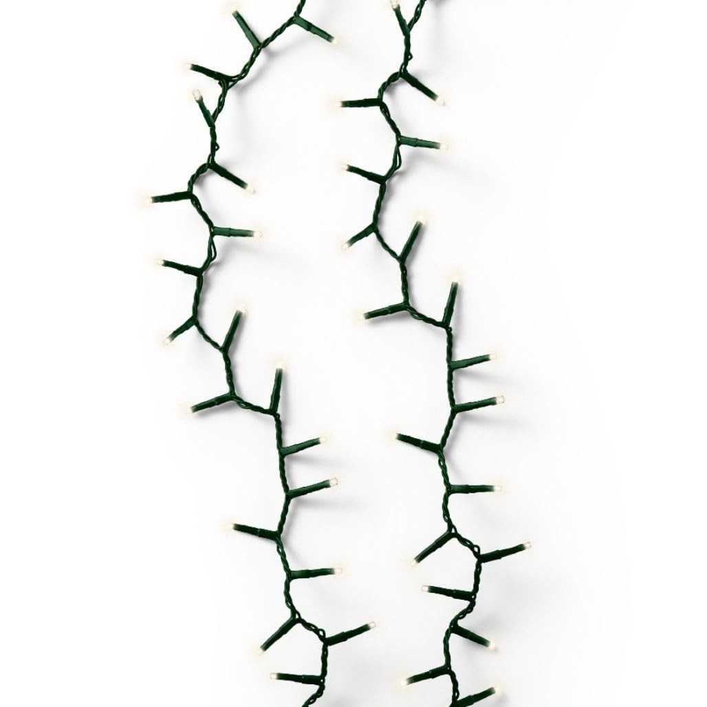 500 LED Warm White Christmas Compact Lights Set, Green Wire, Timer Included, ... gallery