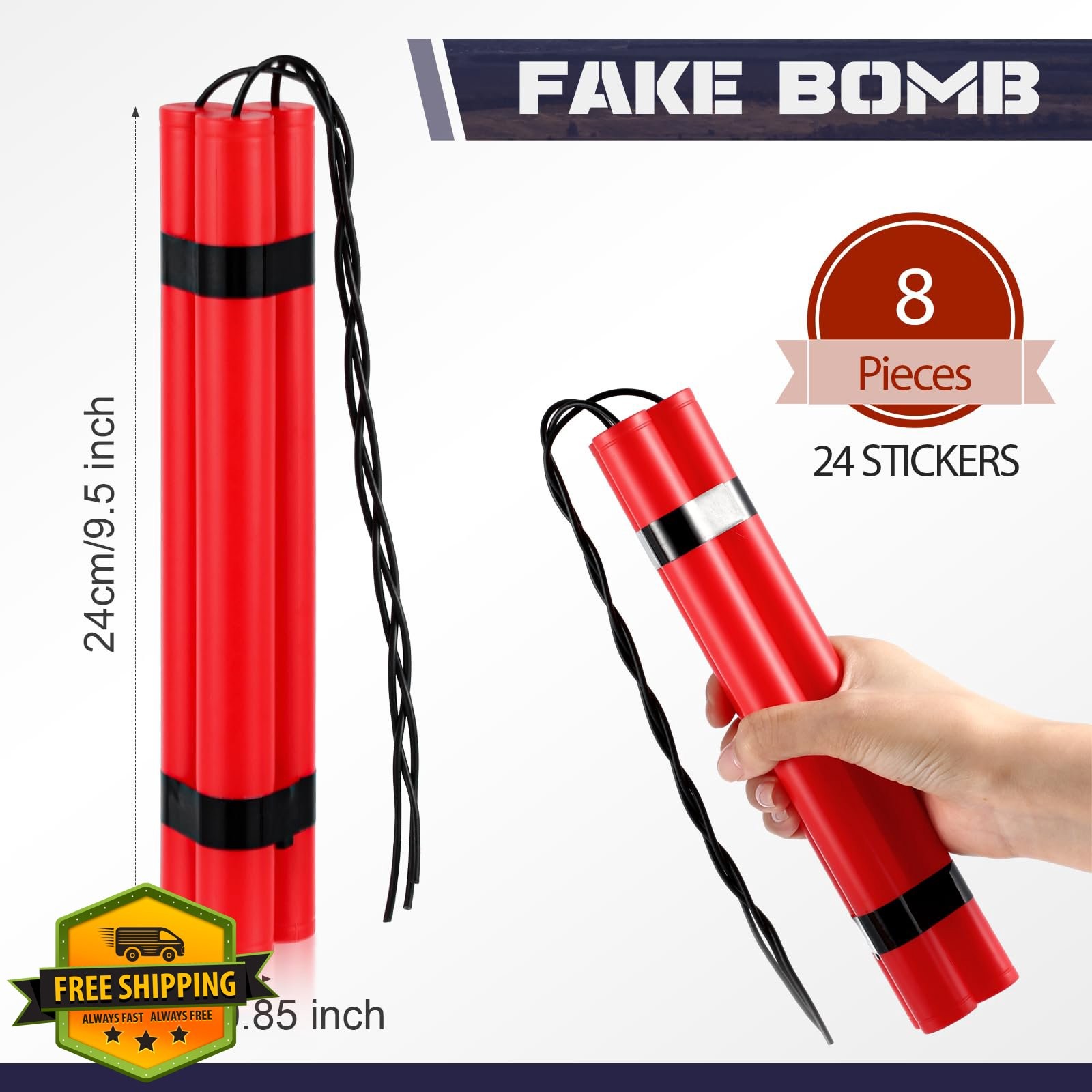 Sratte 24 Fake Dynamite Sticks Prop Toy gallery