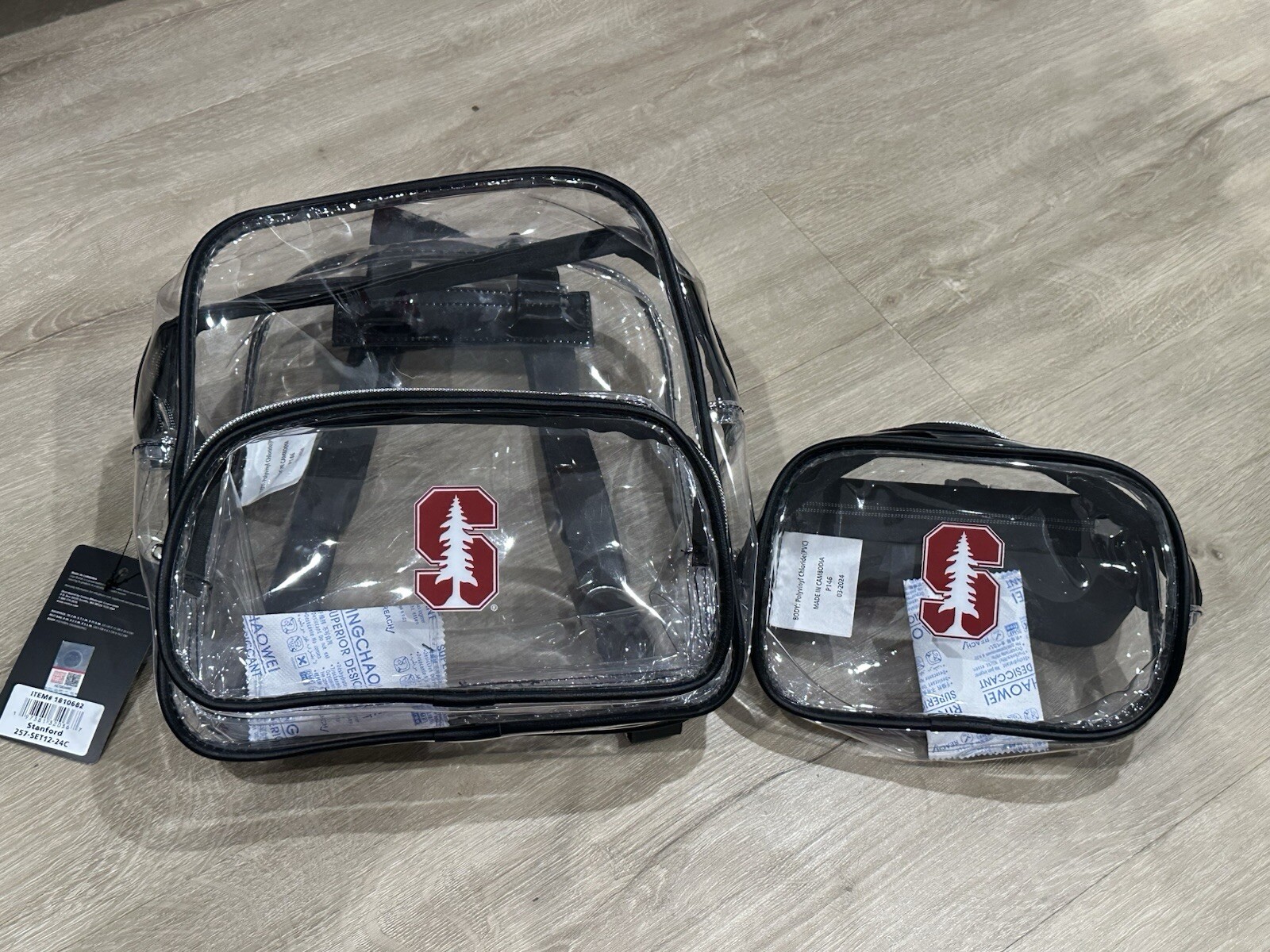 New Stanford Clear Backpack With Matching Fanny Back 2