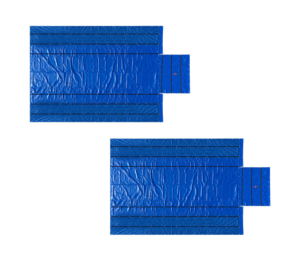 2pk Blue Airbag/Parachute Ultra Light Lumber Tarp 20' x 27' (6' Drop) 14Oz Vinyl gallery
