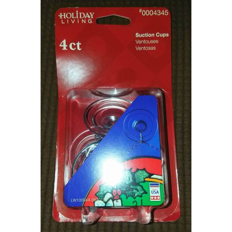 Clear Suction Cups with Silver Hooks 42mm or 1.62in. Dia (Pack of 4) 3 Lbs pull gallery