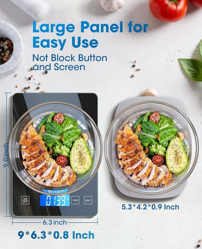 Compact Digital Food Scale - Effortless Weight Measurements up to 22 Pounds gallery