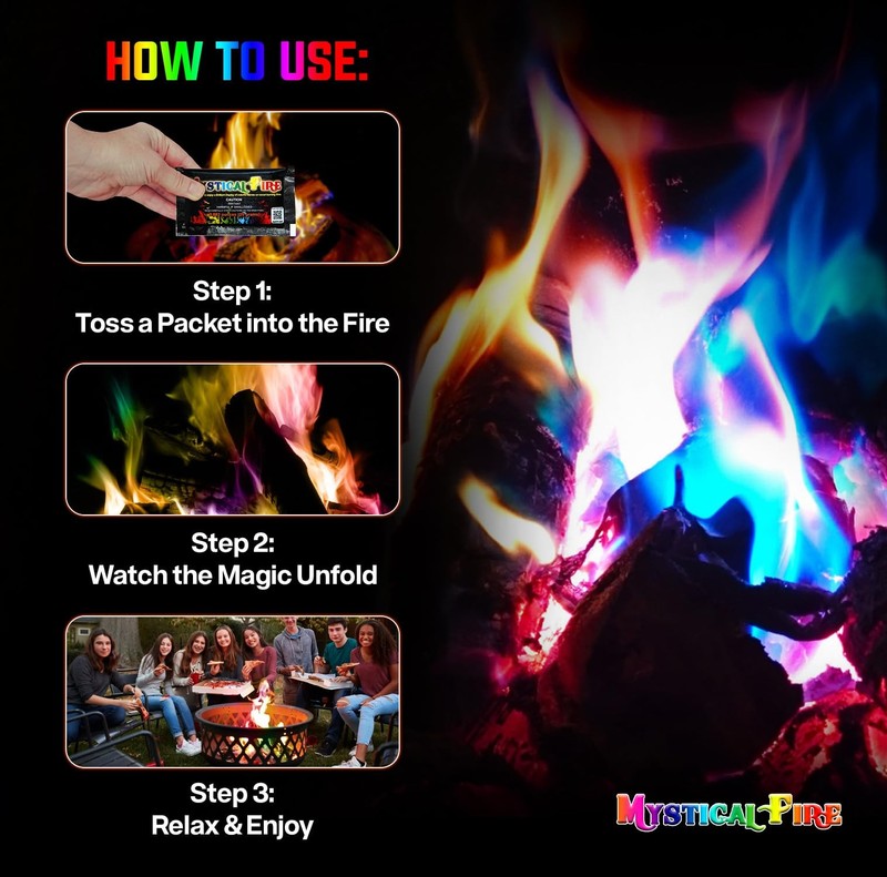Mystical Fire Color Changing Packets Pits 6 Pack, Multi Coloured gallery