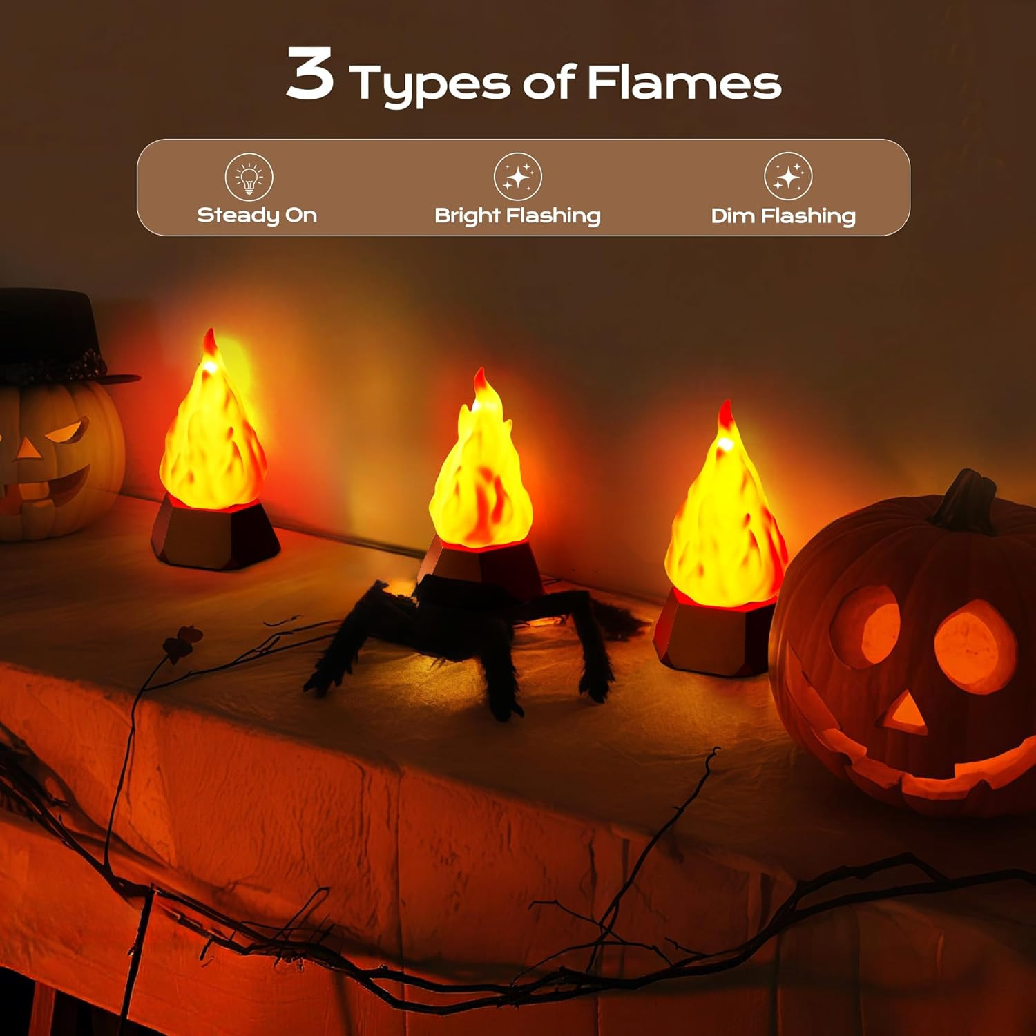 USB Rechargeable Flame Light, 72-Hour Runtime Realistic Flickering Fire Lamp,... gallery