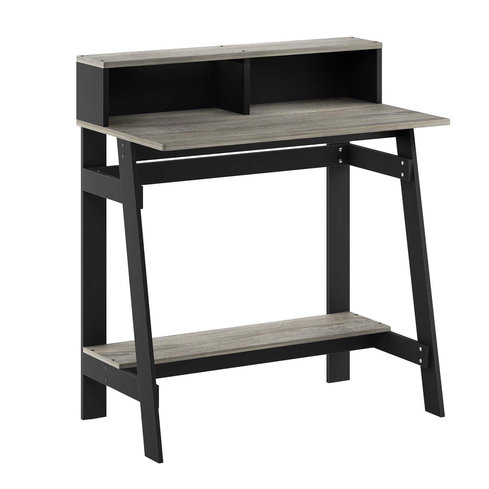 Furinno Simplistic A Frame Computer Desk, Black/French Oak Grey A-frame Design gallery