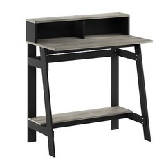 Furinno Simplistic A Frame Computer Desk, Black/French Oak Grey A-frame Design