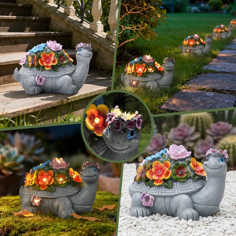 Eco-Friendly Solar Turtle Statue: Outdoor Garden Lamp & Decorative Ornament gallery