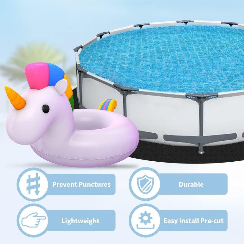 Cost-Effective 18Ft Eco-Friendly Pool Ground Cloth - Extend Liner Life & Comfort gallery