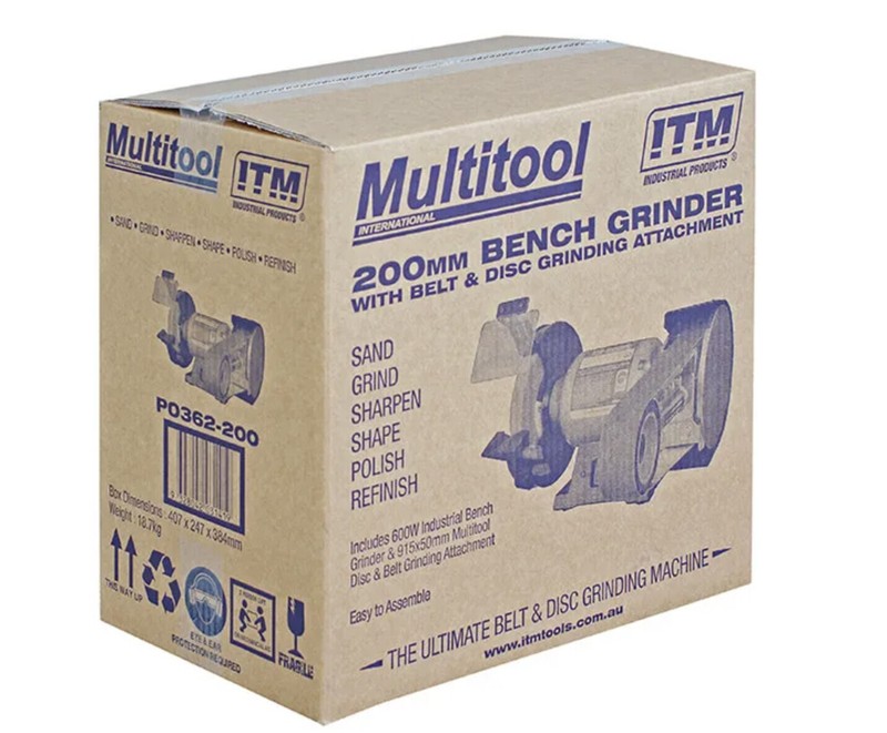 MULTITOOL 10" 250mm Bench Grinder TM400-250 + Linishing Belt Linisher ITM PO364 gallery