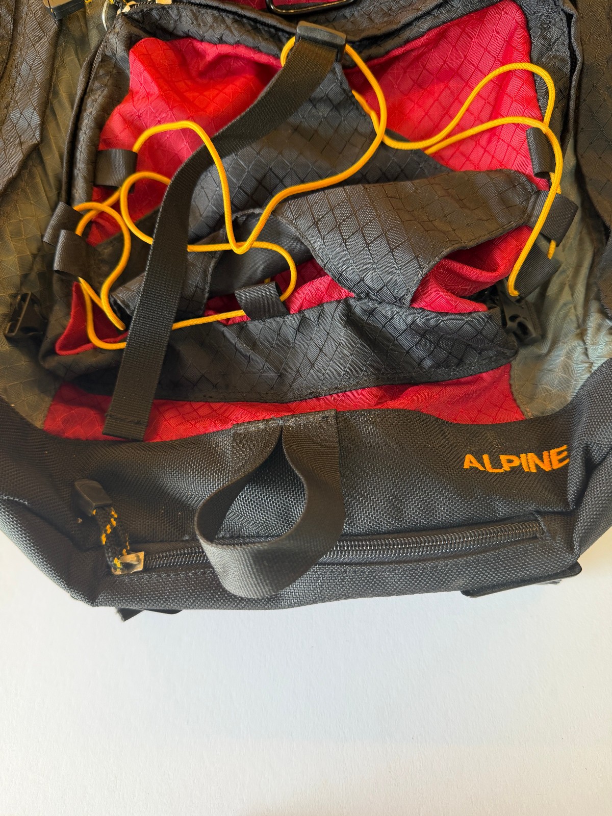 Black Sheep Alpine Internal Frame Hiking Backpack Red Black Multi-Compartment 3