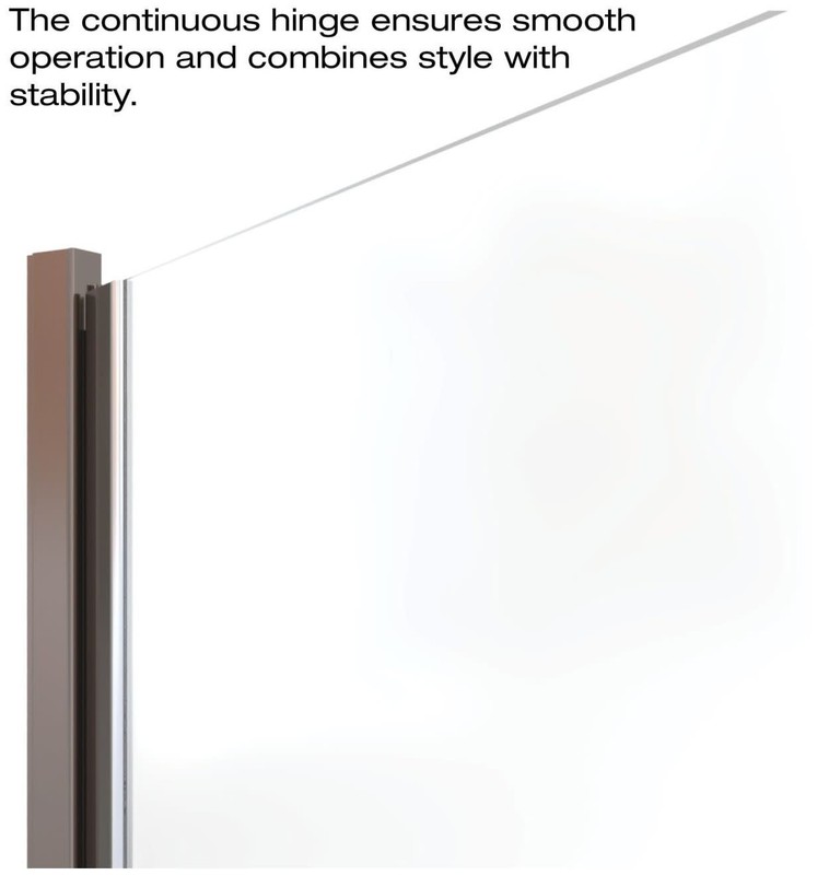 Basco INFN00A3465CL Infinity 65-9/16"H x 34"W Hinged Framed gallery