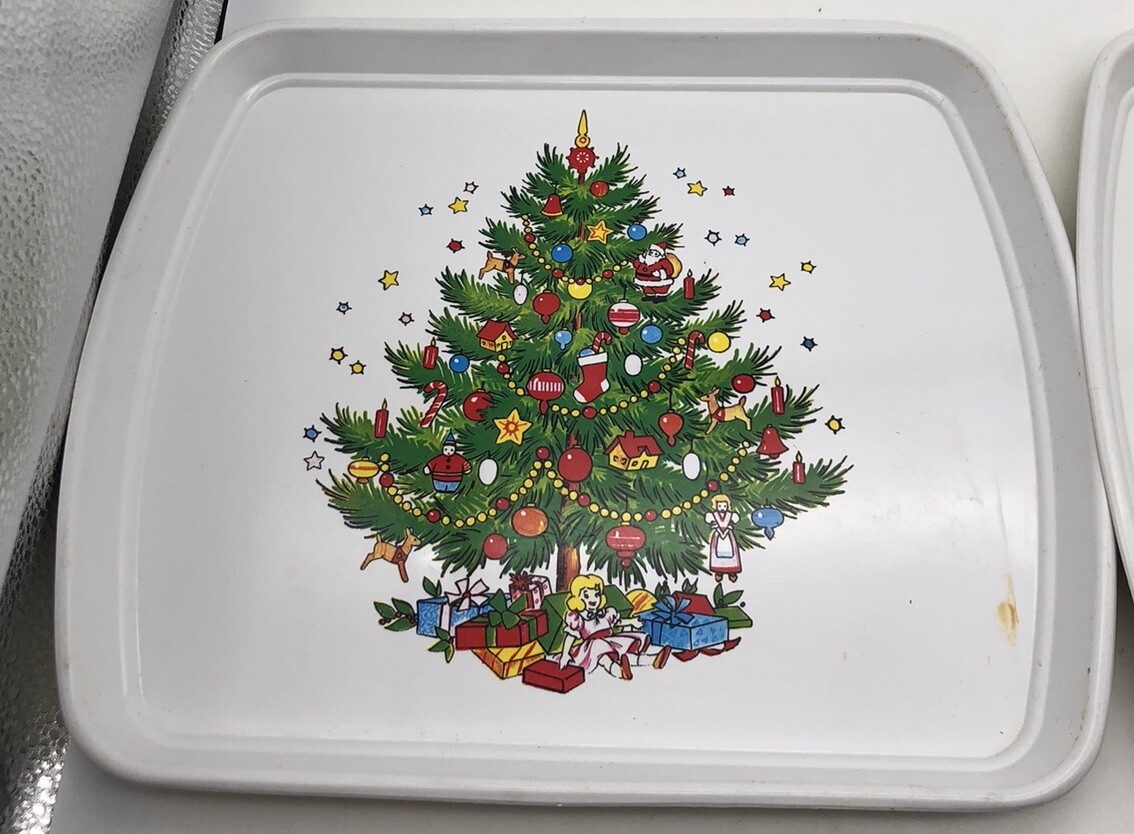2 Reusable Platers VTG Holiday Cathey Chyna Ullmann Plastic Durable Christmas gallery