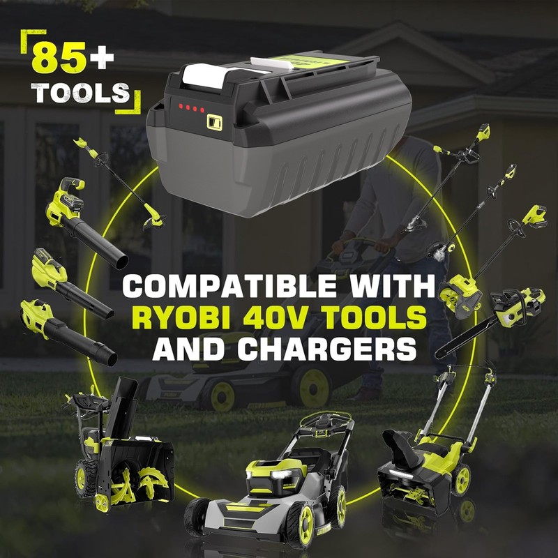 2Pack 40V 6.0Ah Replacement for Ryobi 40 Volt Batteries OP4060 Cordless Tools gallery