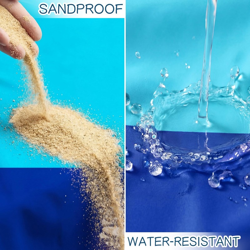 Beach Blanket Waterproof Sandproof 1-7 Adult Oversized 78 '' × 81 '' Lightwei... gallery
