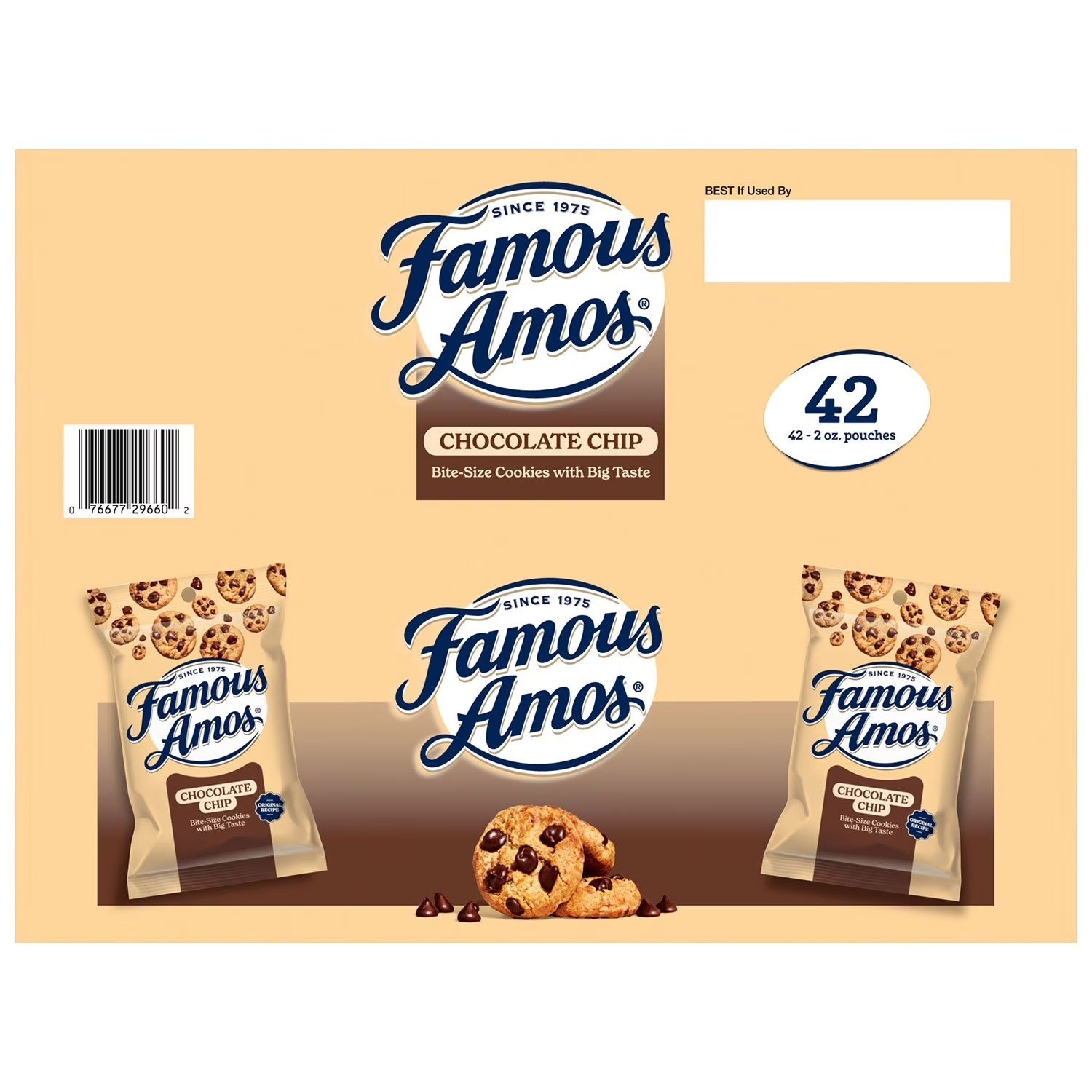 Famous Amos Chocolate Chip Cookies ,2oz.,42 packs - 2 ounces each. Free Shipping gallery
