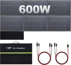 ALLPOWERS 600 Watt SP039 Solar Panel Kit Foldable Monocrystalline For Generator