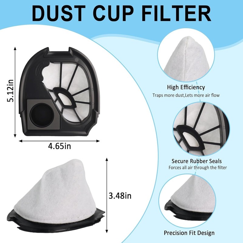 NEW! 3 Pk Vacuum Filter for Eureka Quick Up DCF-11 Models 61, 70, 71, 61A, 70A gallery