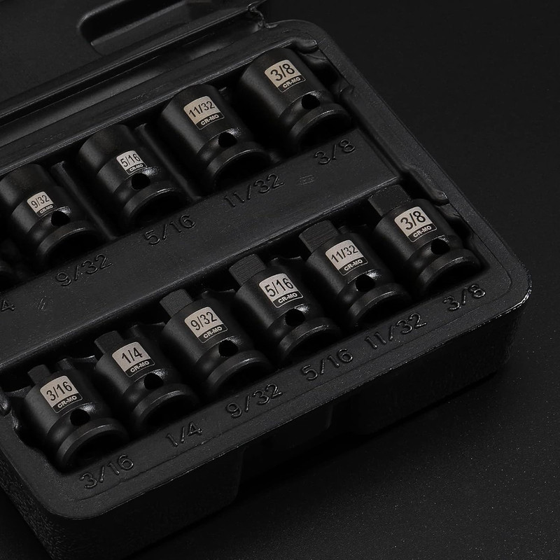 11PCS 3/8" Drive SAE Pipe Plug Socket Set, Tapered Male Square Drive, Chamfered gallery