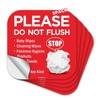 Please Do Not Flush Sign 5 Pack 6"x 6" 6x6 inches, Red gallery