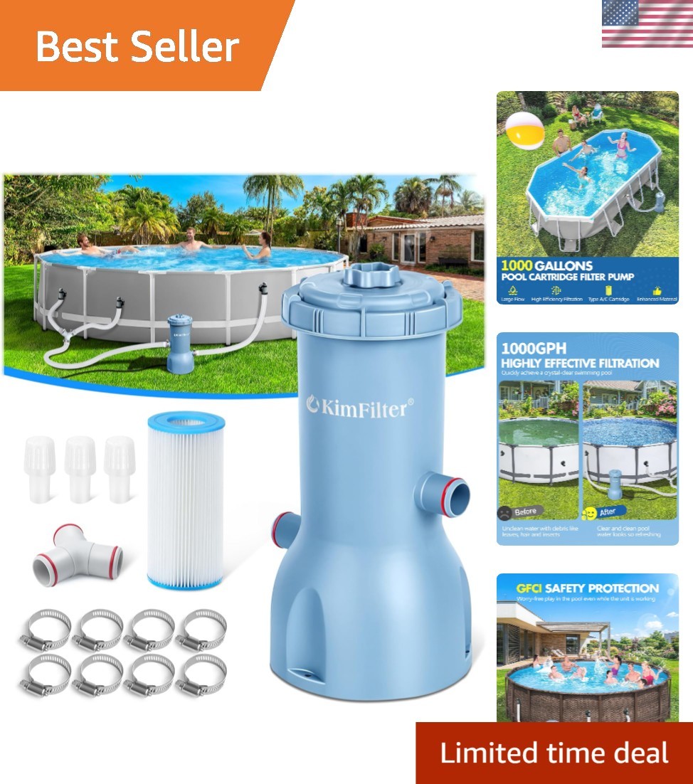 Durable 1000 GPH Above Ground Pool Filter Pump – Crystal Clear Water Guaranteed gallery