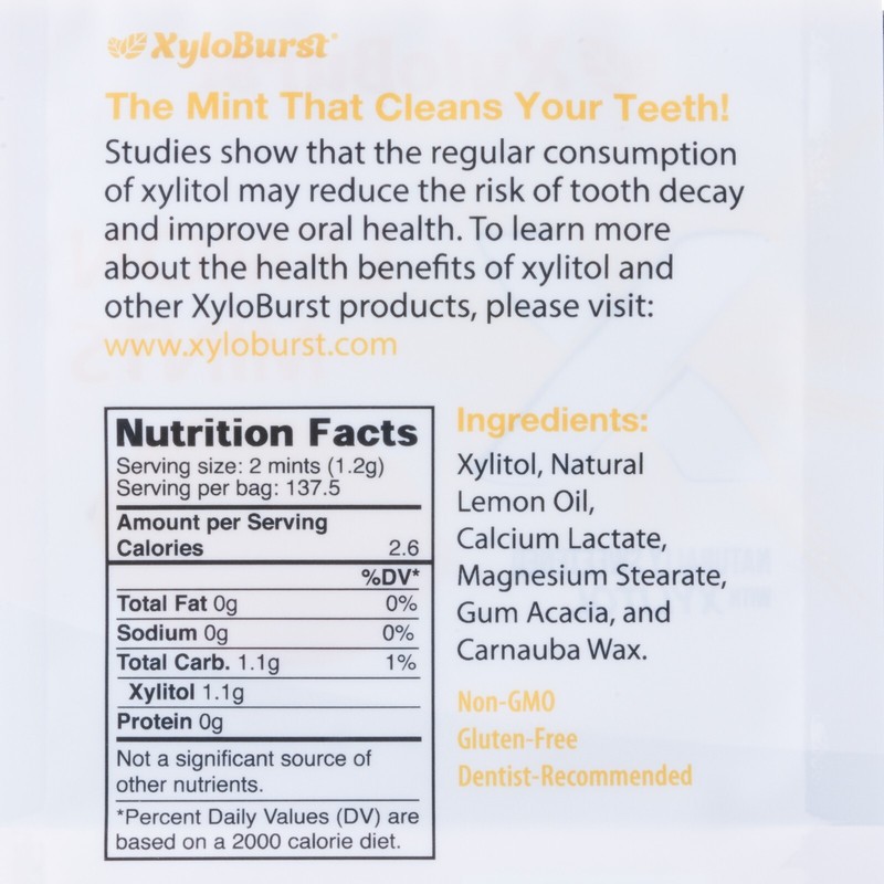 XyloBurst Mints Sugar Free Lemon Mint candies with Xylitol 275 Count Bag gallery