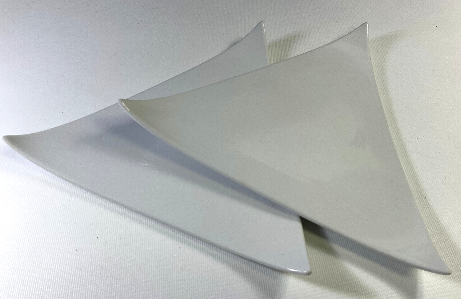 Fortessa Fortaluxe Triangular Appetizer Plate Flair Point Edge Germany Set of 2 gallery