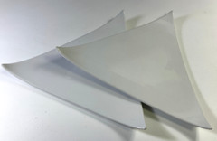 Fortessa Fortaluxe Triangular Appetizer Plate Flair Point Edge Germany Set of 2