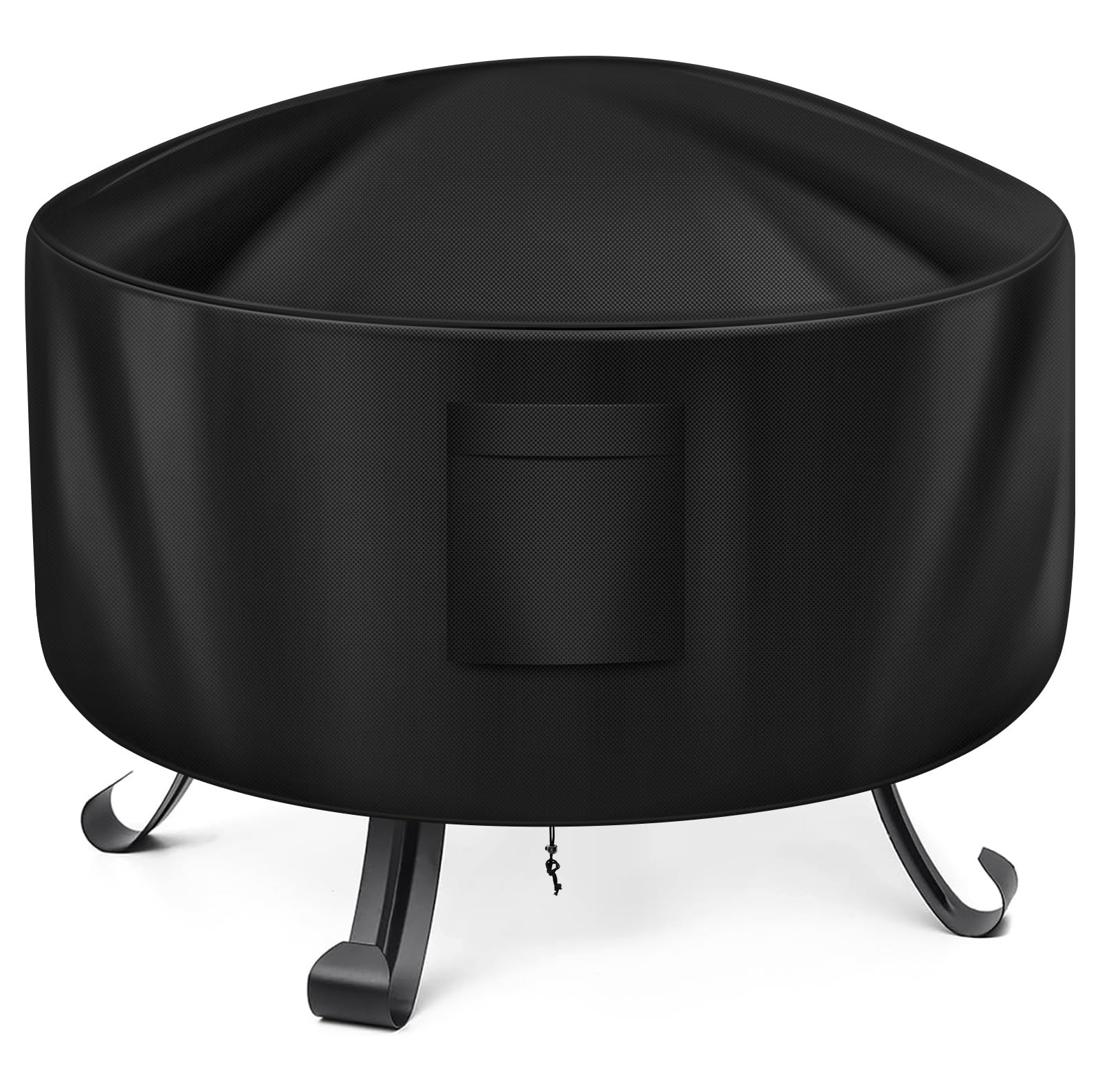 WLEAFJ Fire Pit Cover - Round, 22-34 Inch, Heavy Duty Oxford Fabric, Waterproof gallery