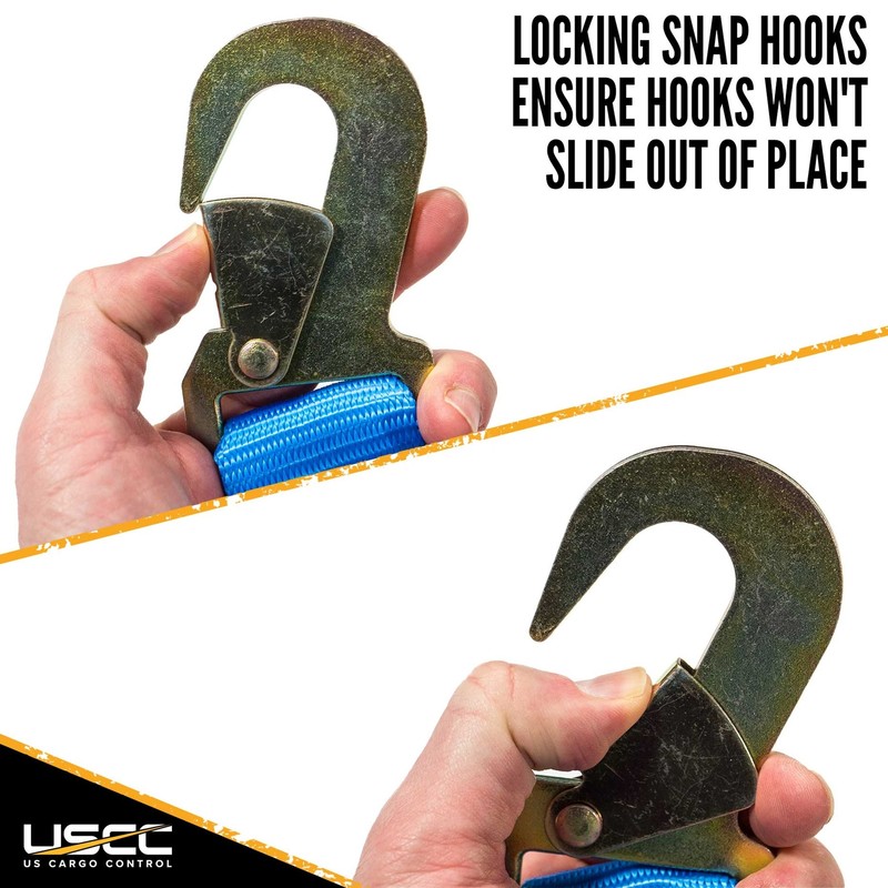 USCC 2" X 12' Ratchet Strap w/Snap Hook - Blue gallery