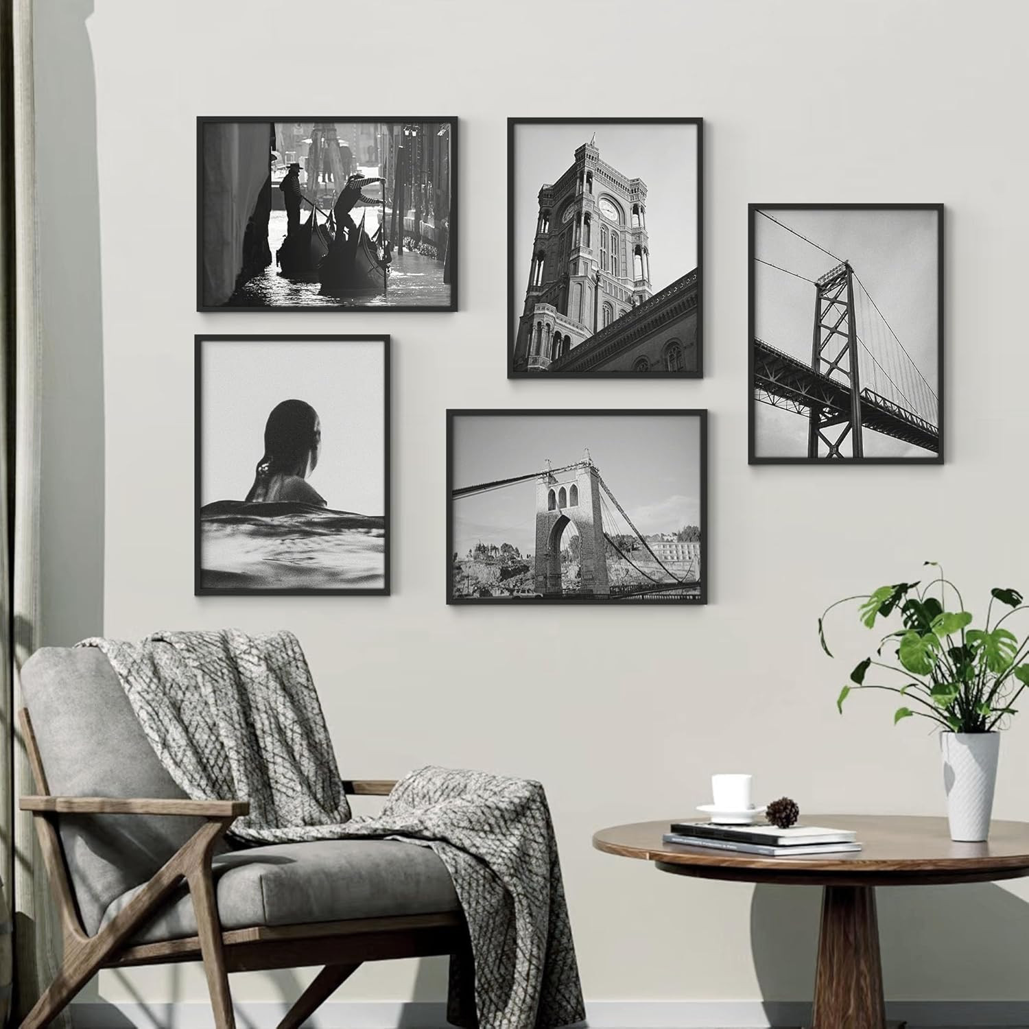 18X24 Frame 5 Pack, Black Poster Frames 18 X 24 for Horizontal or Vertical Wall gallery