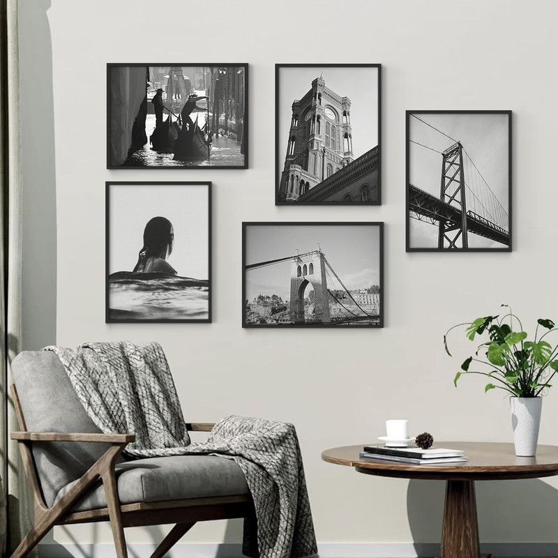 18X24 Frame 5 Pack, Black Poster Frames 18 X 24 for Horizontal or Vertical Wall gallery