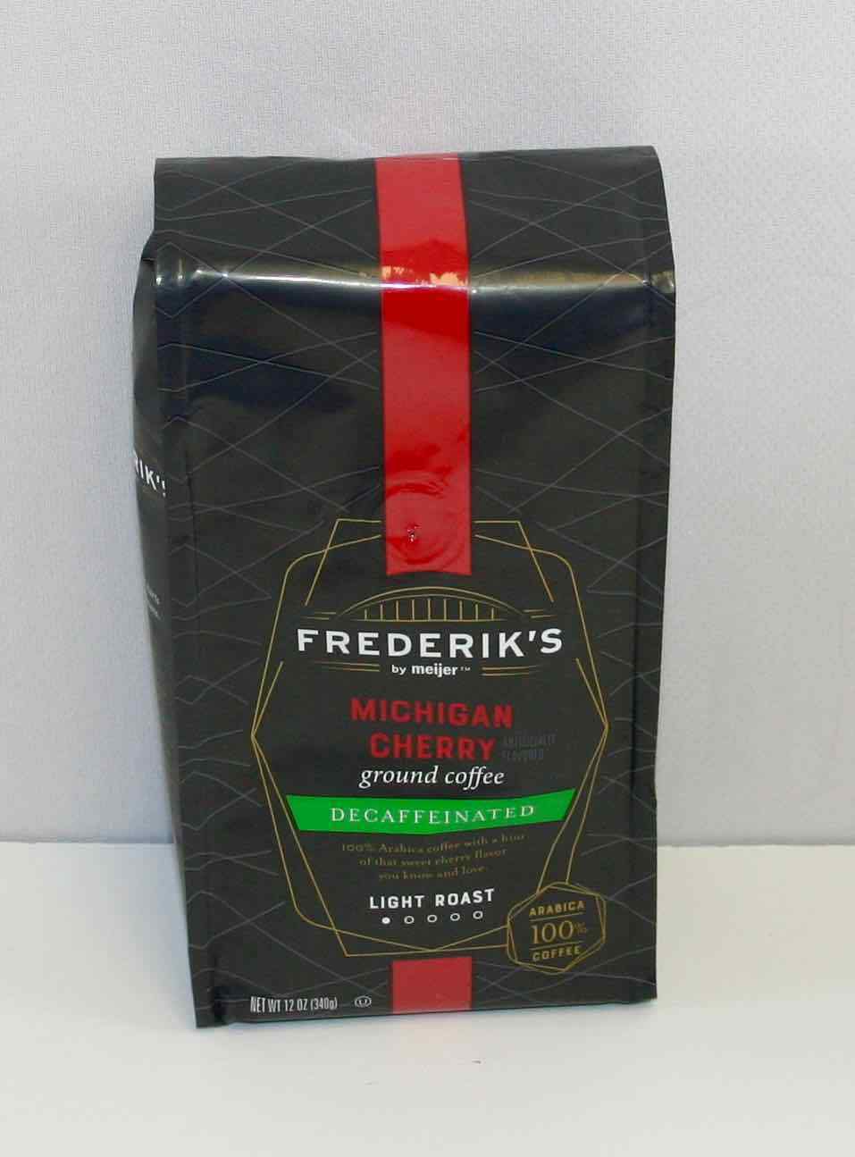 Frederik's Meijer Michigan Cherry Ground Coffee REG & DECAF 12 oz. Lot of 4X gallery