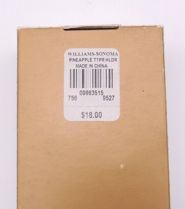 Set 4 Williams Sonoma Crystal Pineapple Tiny Taper Candle Holder Tropical Holida gallery