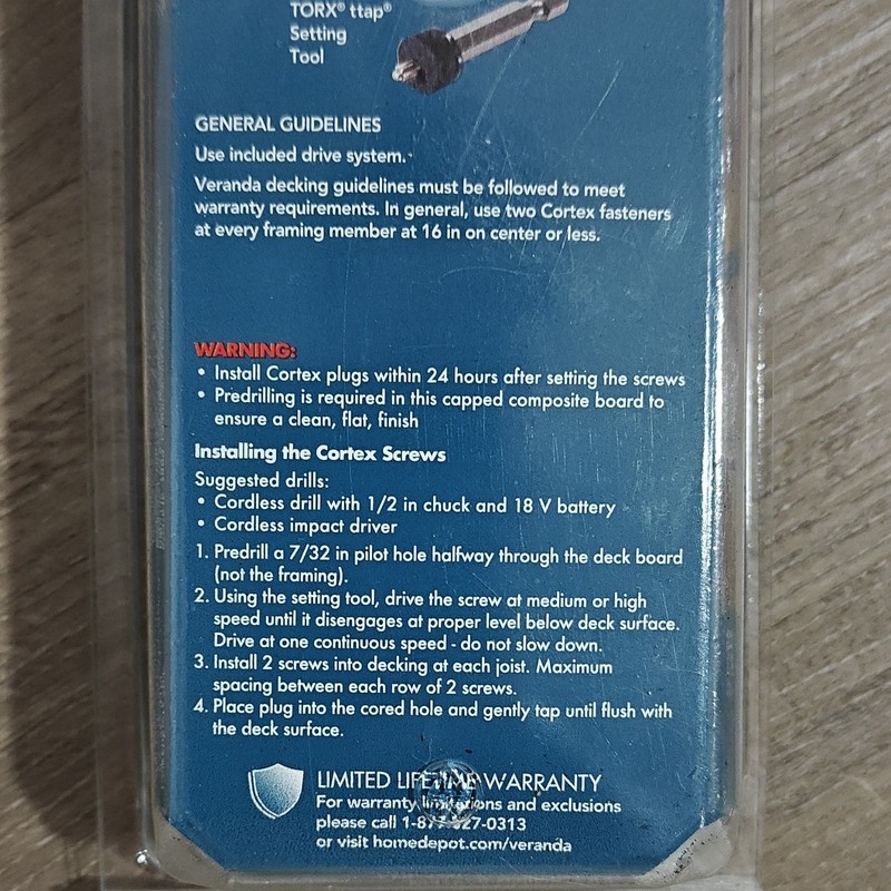 Veranda Cortex Hidden Fastening Deck Screws Steel Torx 2-1/2 in 75 Pack gallery