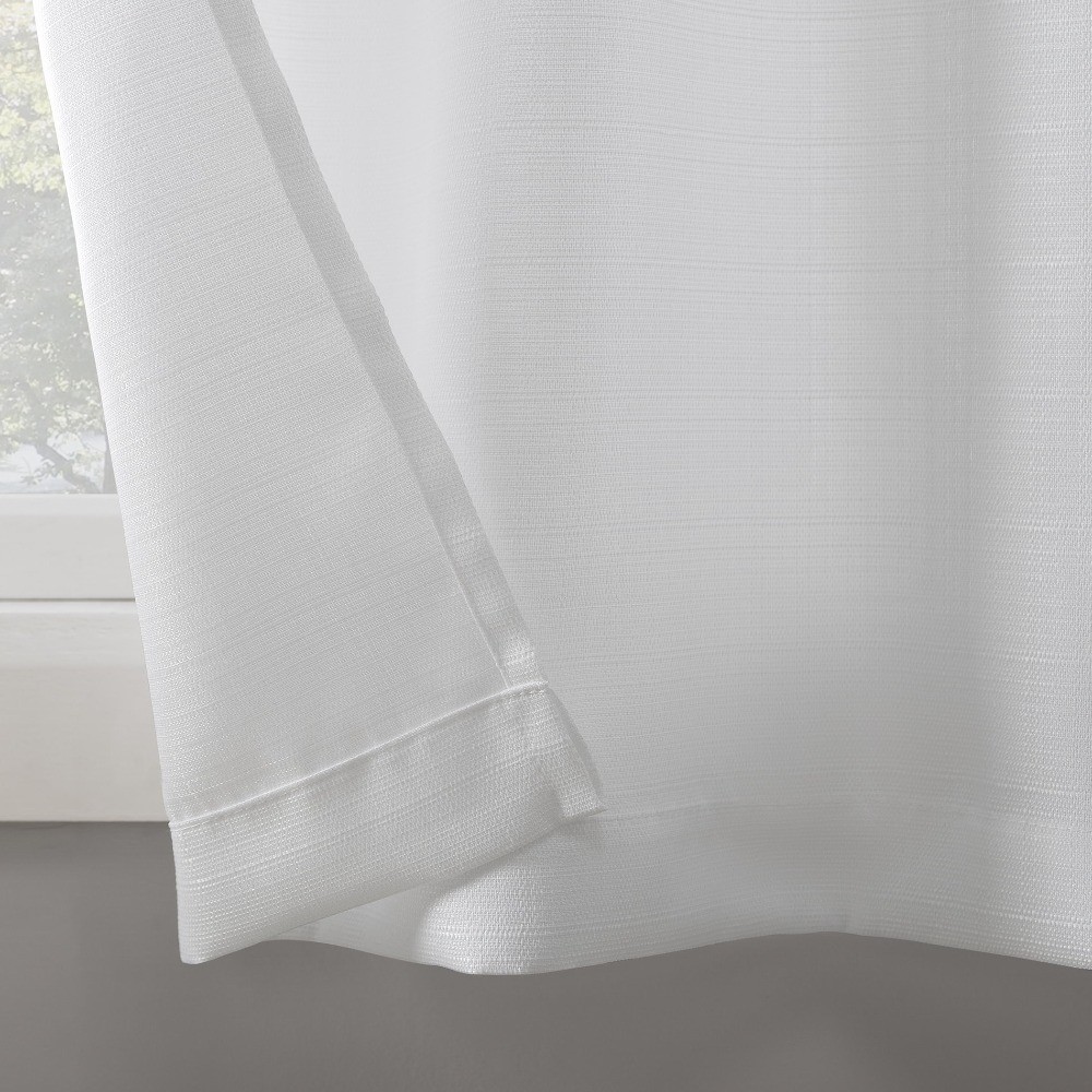 Semi Sheer Kitchen Curtains Tier Pair with Valance Set White 54 Inch Wide x 36 gallery