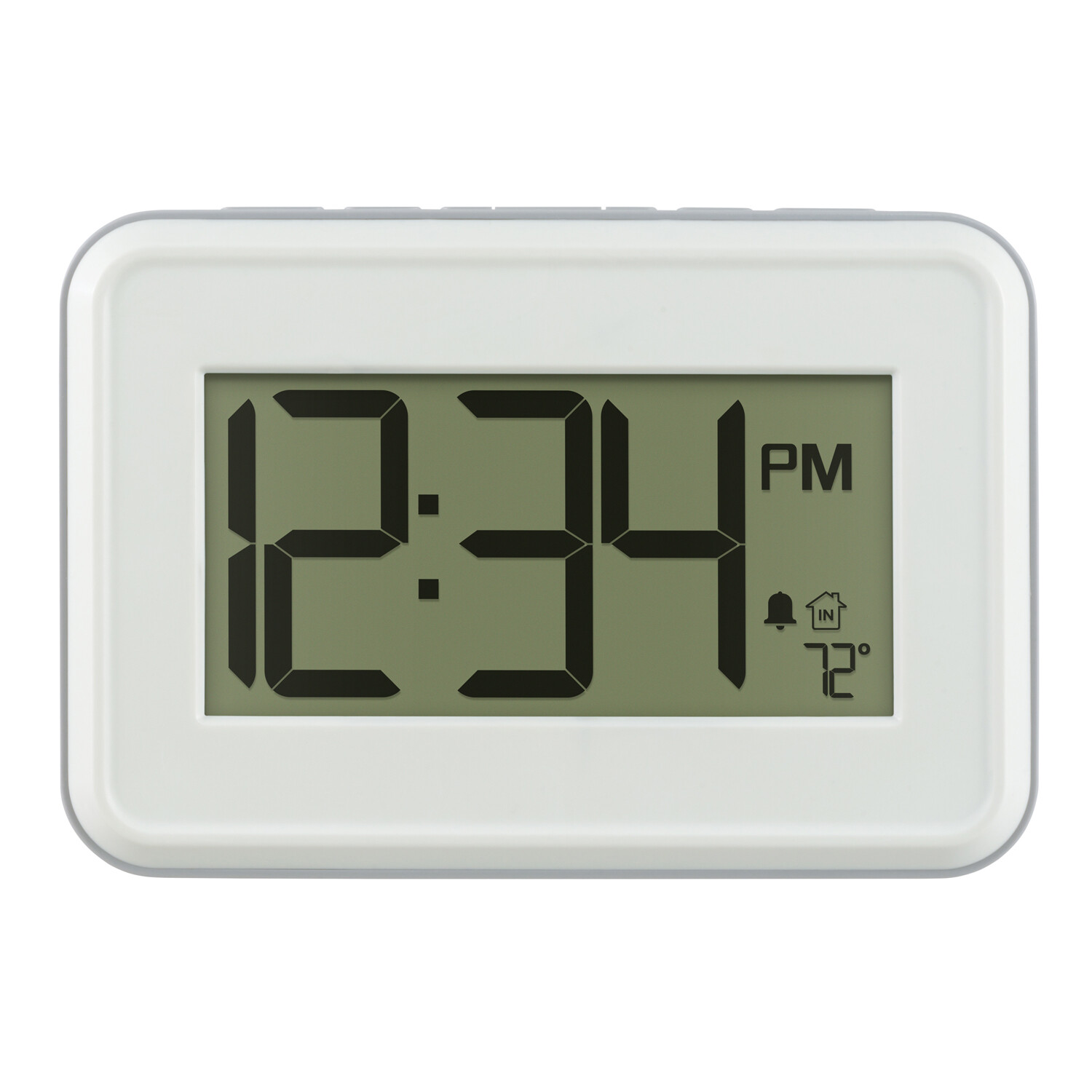 513-113W La Crosse Technology Digital Wall Clock with Indoor Temp & Timer White gallery