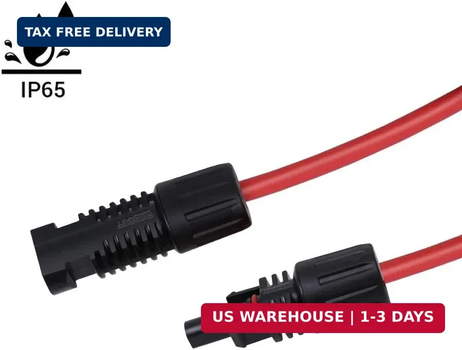 Renogy 20FT 10AWG Solar Panel Extension Cable with Male and Female Connectors, 2 gallery
