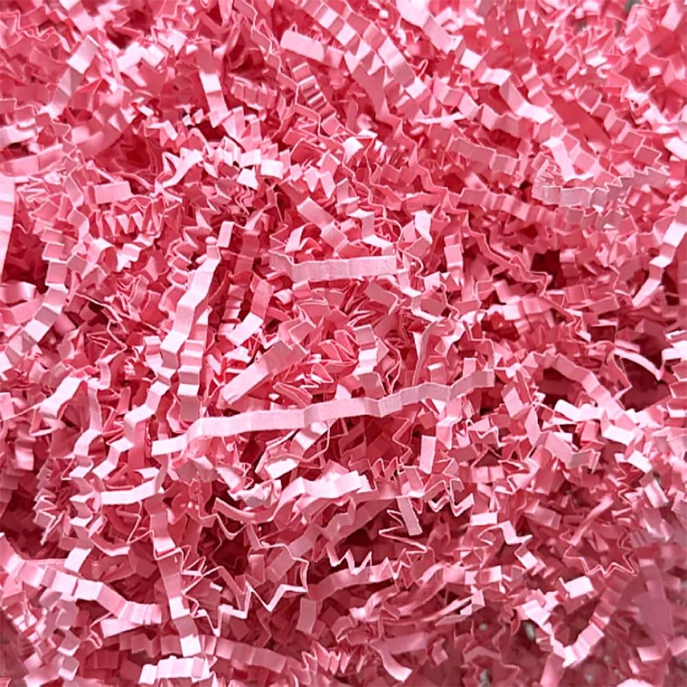 Pink Crinkle Cut Paper Shred 5.3 oz Fluffy Gift Box Filler Basket Stuffing gallery