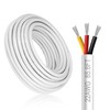 22 Gauge 3 Conductor Electrical Wire, 65.6FT White Stranded Low 65.6FT, gallery