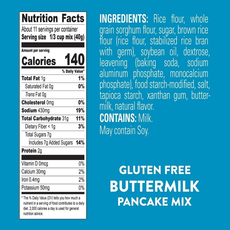Krusteaz Gluten-Free Light & Fluffy Buttermilk Pancake Mix – 16 oz Box gallery