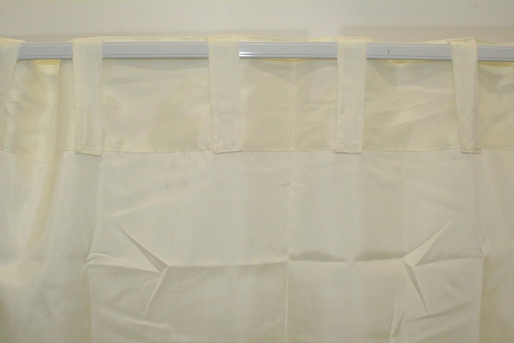 HOOKLESS Absolute Shower Curtain Fabric Liner WITH 52x12 Tailored Window Valance