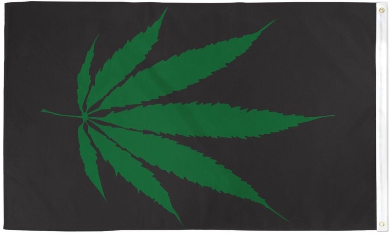 "PLAIN LEAF" vertical flag 3x5ft polyester banner sign marijuana mj pot cannabis gallery