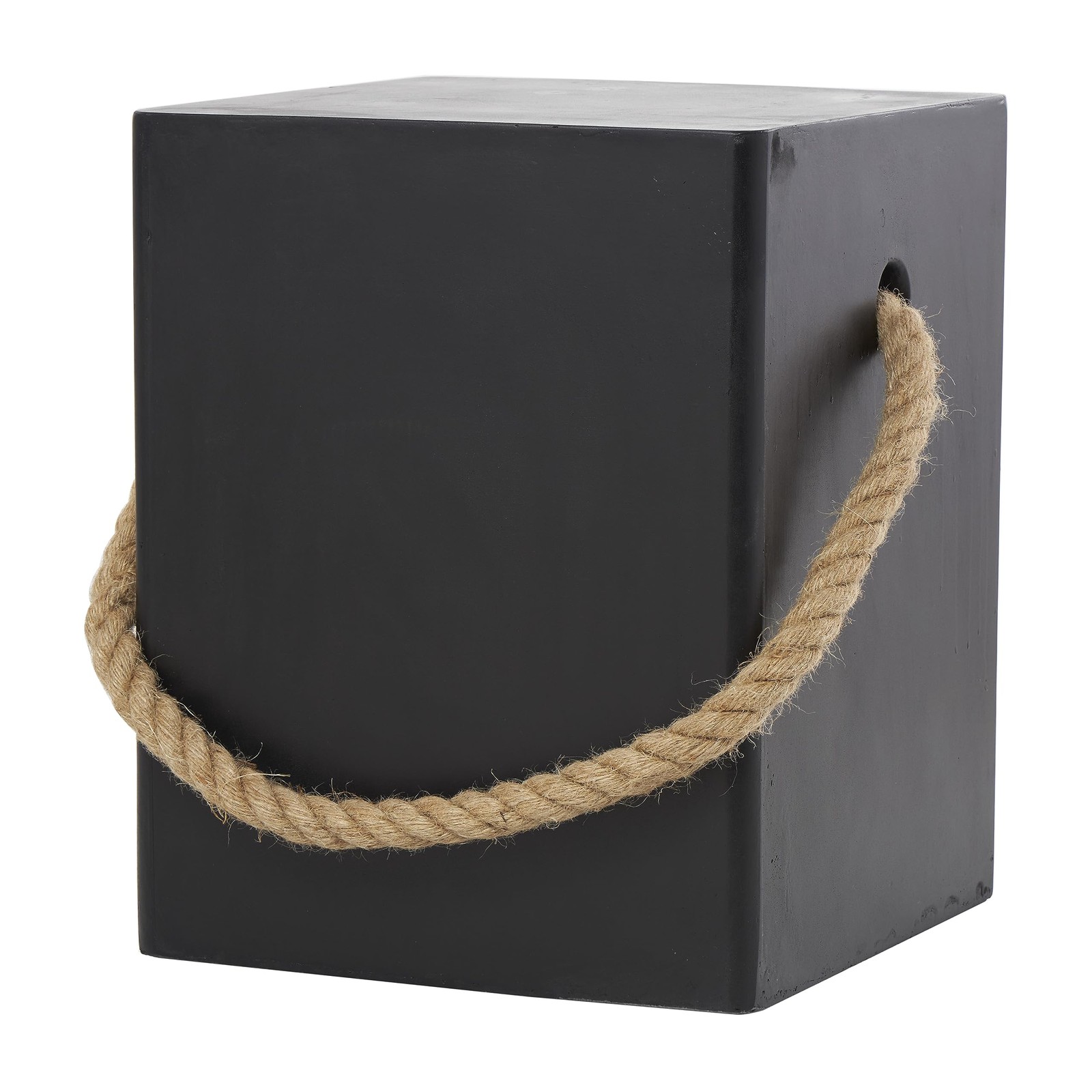 Magnesium Oxide Lightweight Outdoor Accent Table with Rope Handle, 15" x 15" ... gallery