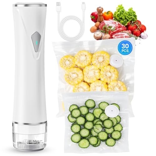 Preserve Compact Vacuum Sealer, Vacuum Sealer Machine + 30 Reusable Vacuum Bags gallery
