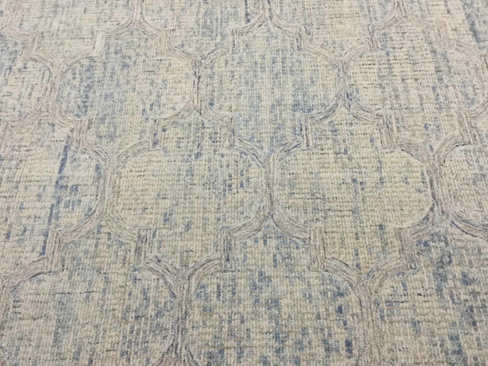 IVORY / LIGHT BLUE 8' X 10' Broken Thread Rug Reduced Price 1172655633 ABT474B-8 gallery