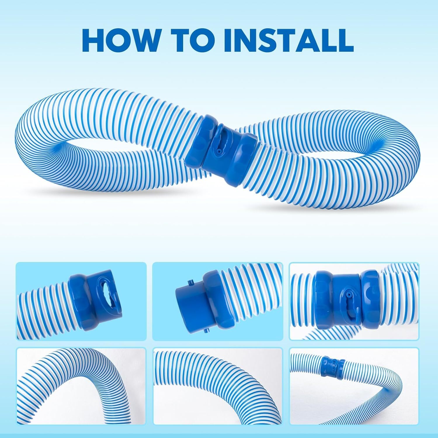 7 Pack Pool Cleaner Hose for Zodiac MX6 MX8 X7 T3 T5, R0527700 Twist Lock Replac gallery