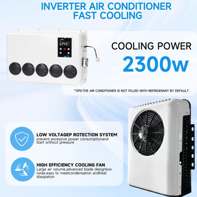 12V Low Power Draw RV AC, 12000BTU Split Air Conditioner for Truck, Camper, Van gallery